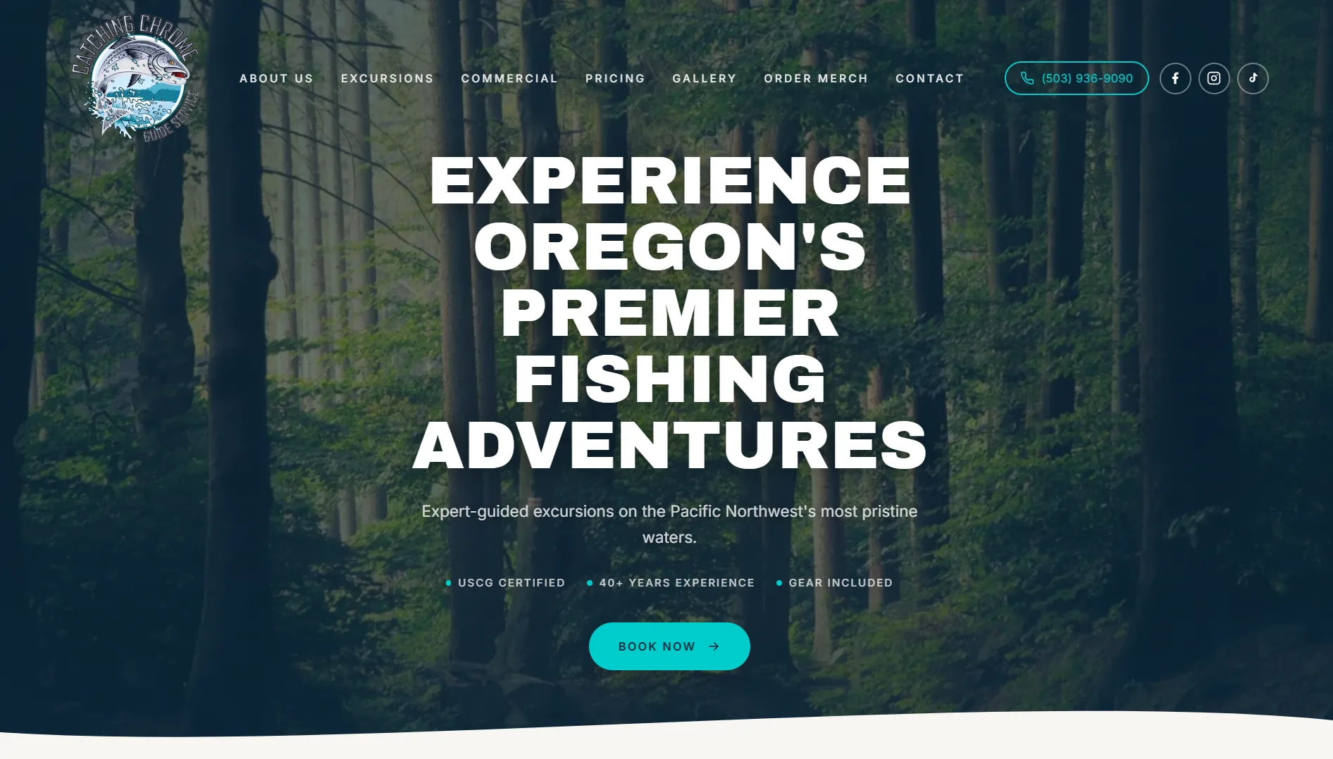 The rebuilt Catching Chrome Guide Service website