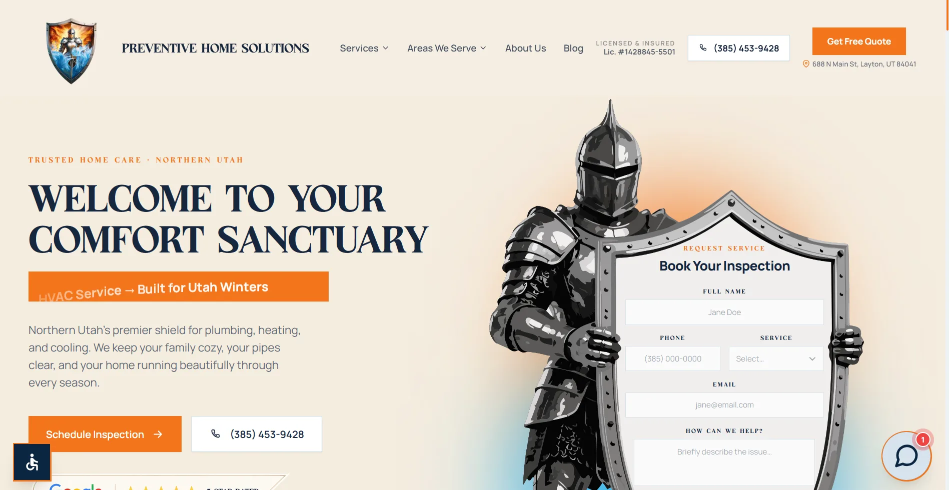 The rebuilt Preventive Home Solutions website